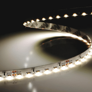 this is a n image of a side view LED strip light, shinning from the side