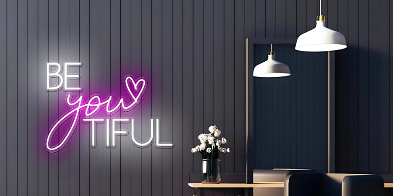 This is a picture of a Neon flex Sign example