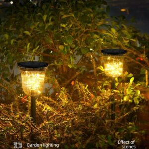 This image shows 2 solar garden lights